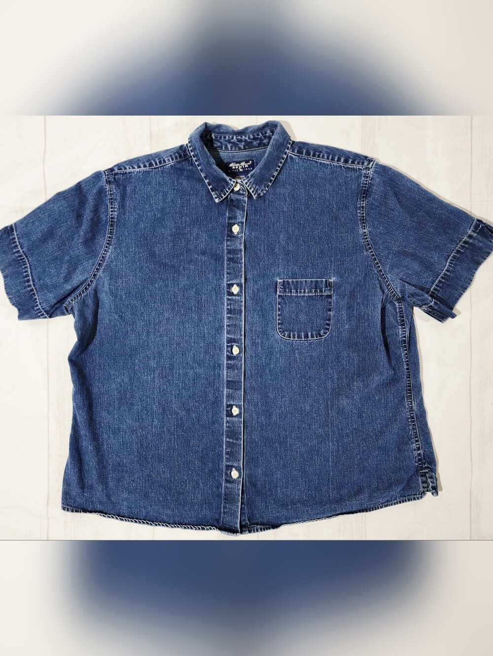 Eddie Bauer Short Sleeve Denim Shirt 2XL